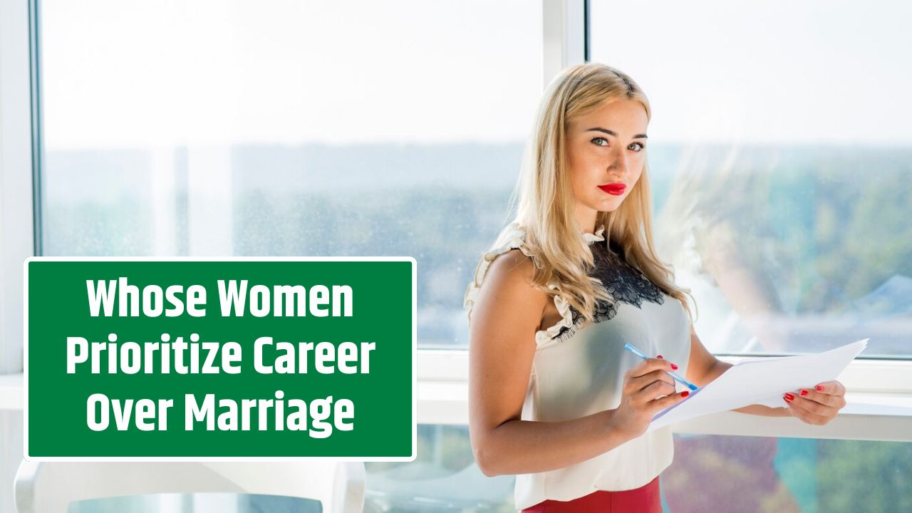Whose Women Prioritize Career Over Marriage